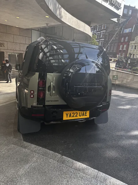YA22 UAE on a Land Rover