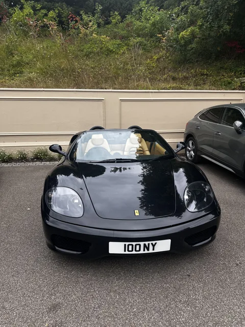 100 NY on a Ferrari
