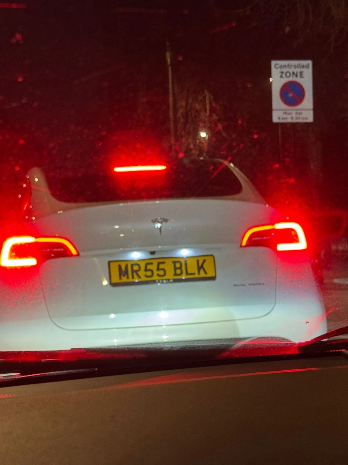 MR55 BLK on a Tesla Model 3