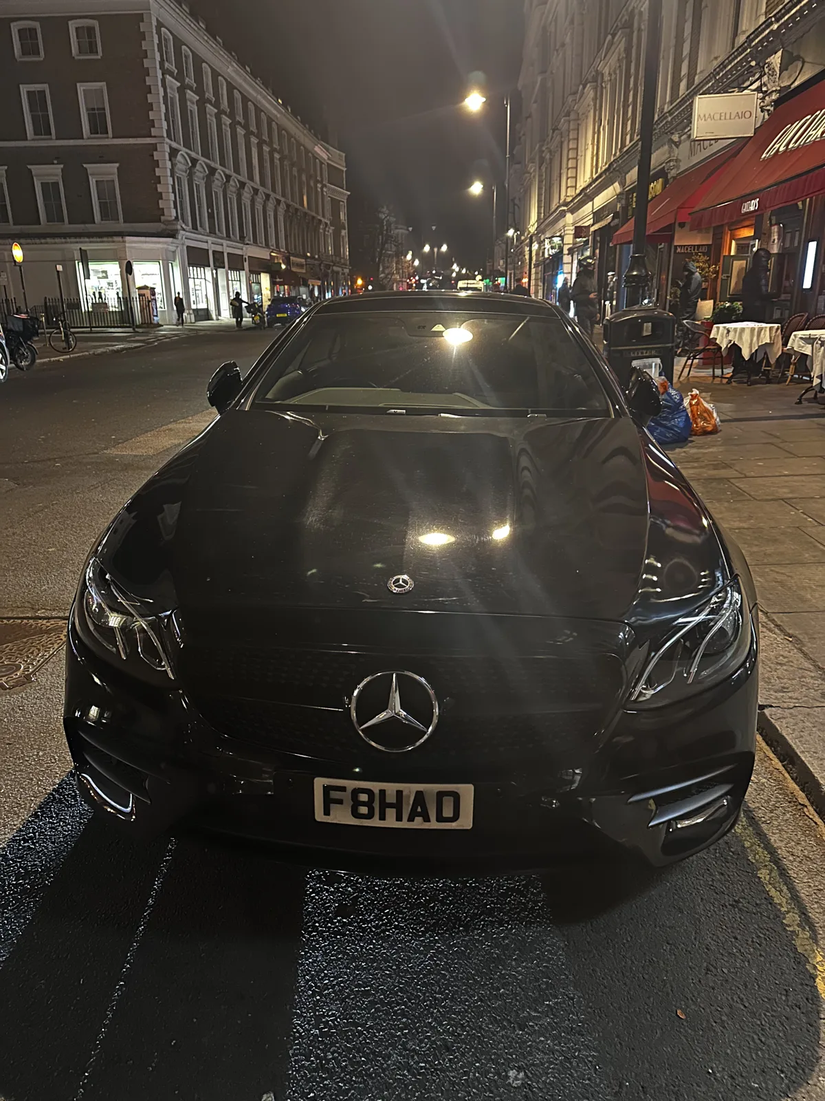 F8HAO on a Mercedes-Benz E-Class Coupe