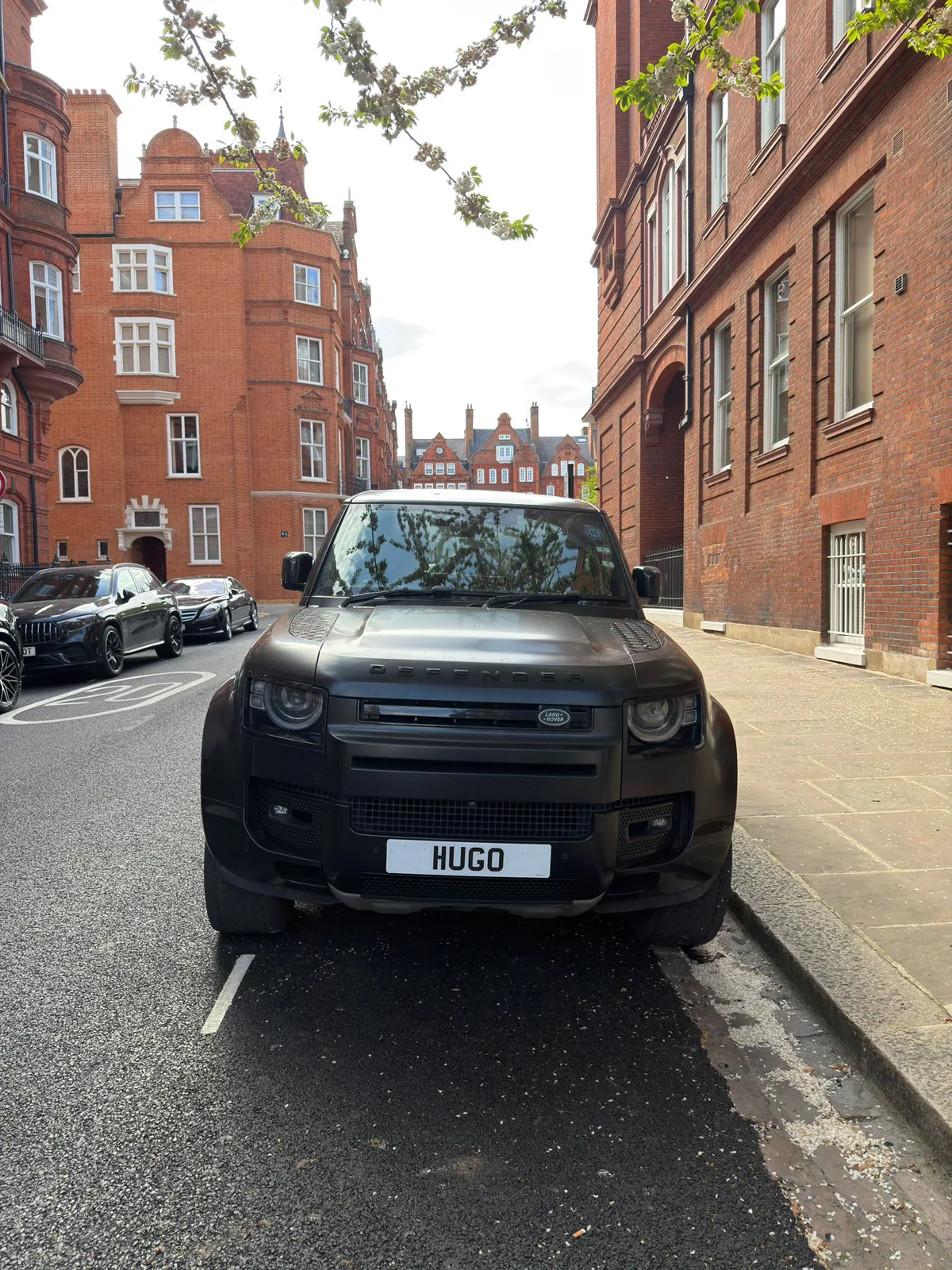 HUGO on a Land Rover Defender